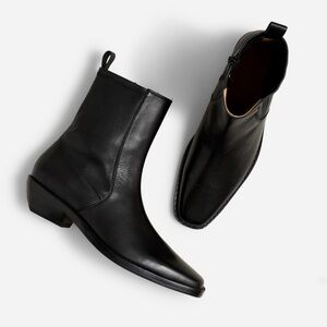 Madewell Idris black leather boots